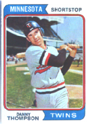 1974 Topps Baseball Cards      168     Danny Thompson